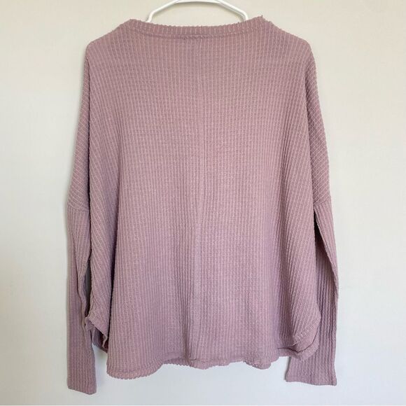 Urban Outfitters Tops Jojo Oversized Thermal Button Front Top Size Medium - Picture 5 of 11